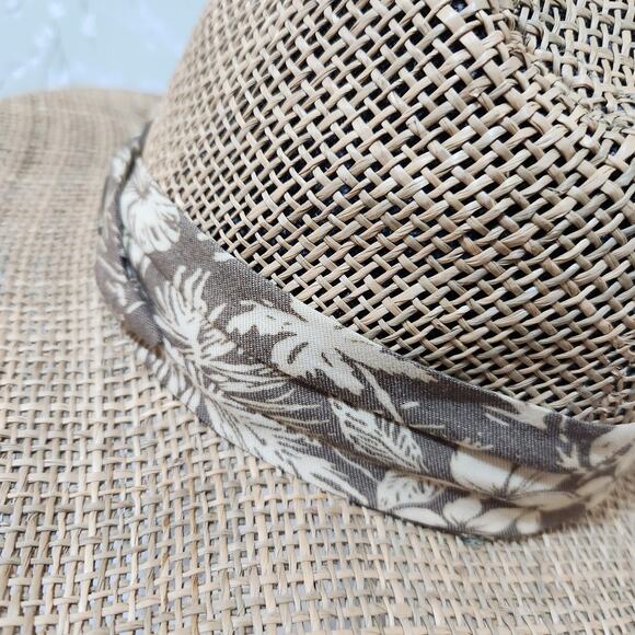 NWT Panama Jack Seagrass Woven Safari Banded Hat Men's Small/ Medium - Picture 6 of 10